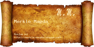 Merkle Magda névjegykártya
